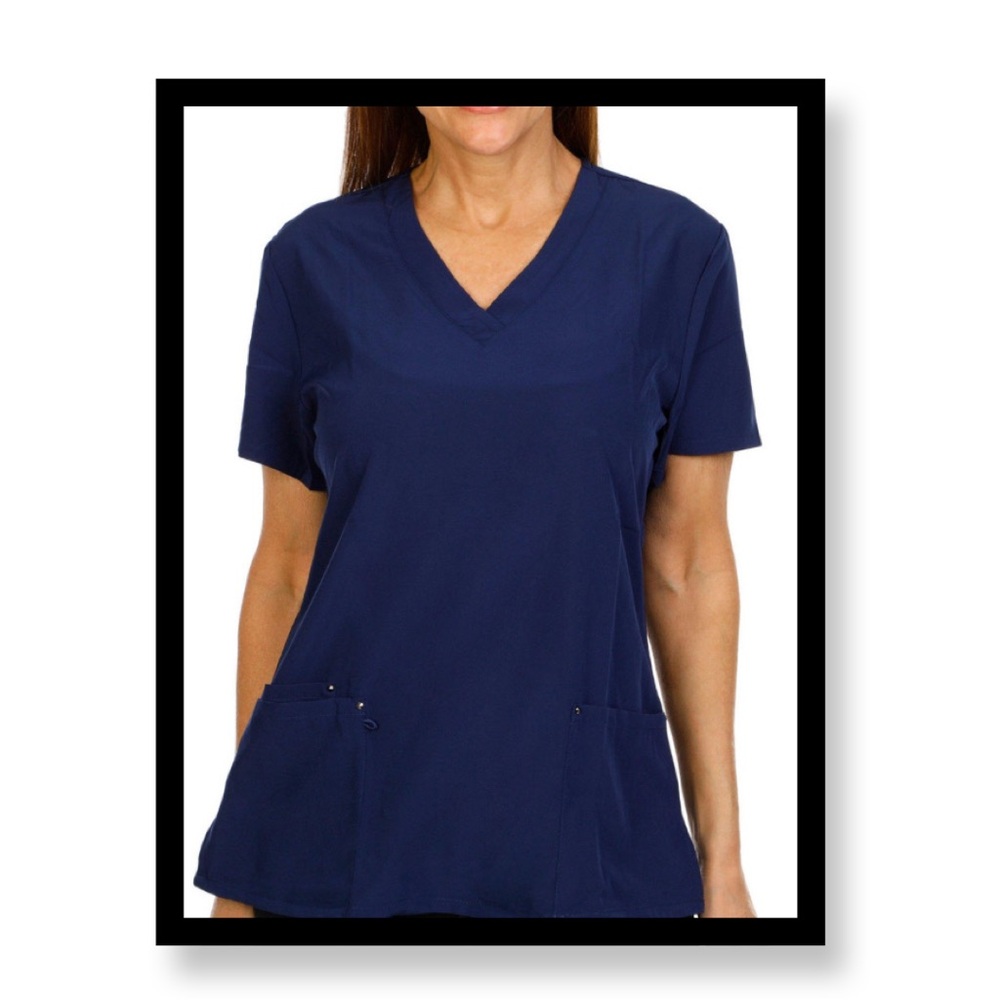 NWT- Women’s Navy Blue Women's V-Neck Scrub Top